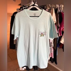 J.Crew‎ Men’s New without Tags Slub Cotton Maui Graphic T-shirt Blue Size Large